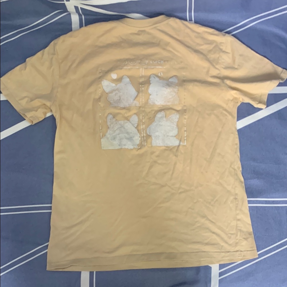 Tan Short Sleeve Tee Classic Crew Neck - Picture 4 of 5